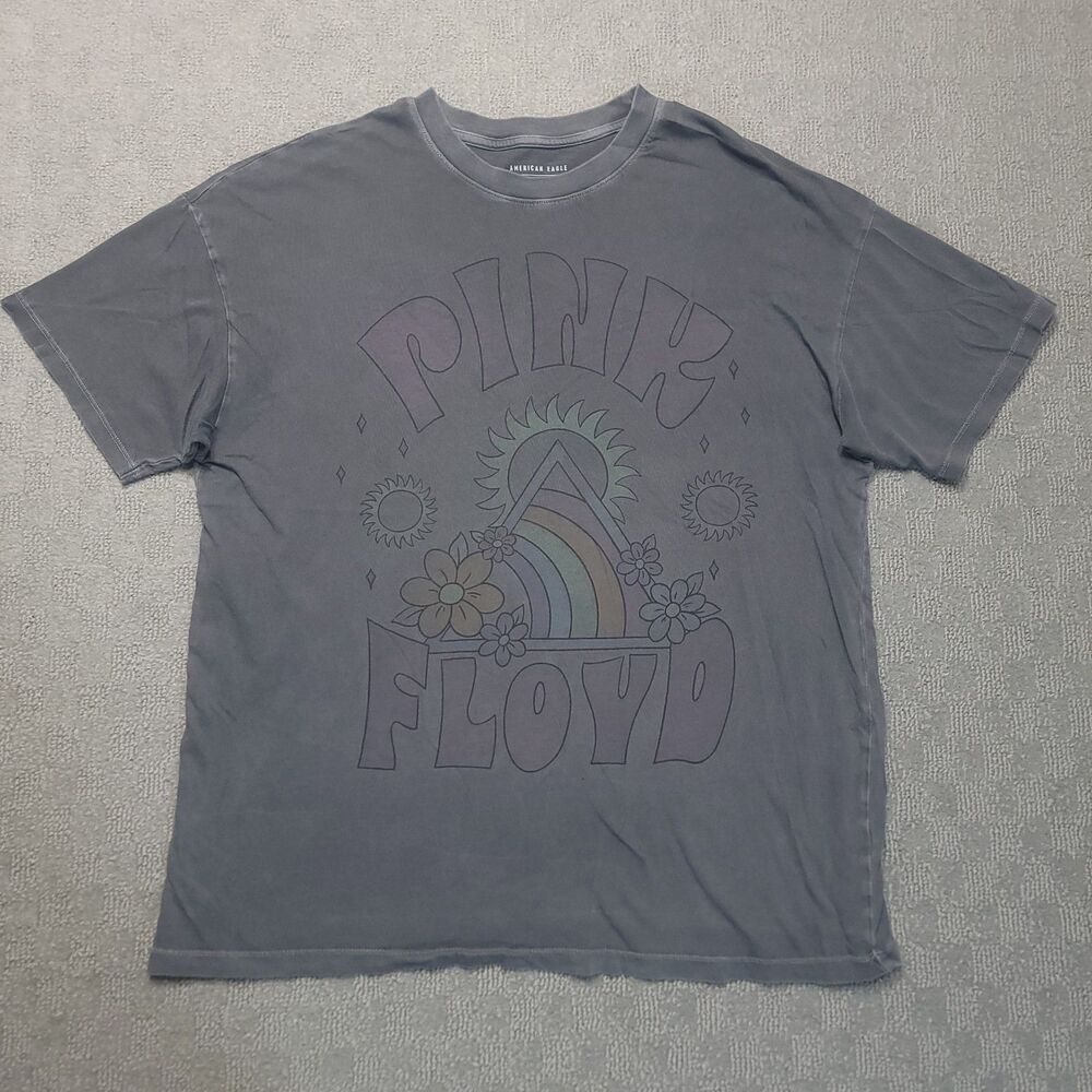 American Eagle AE Band Tee Pink Floyd T Shirt Womens M Oversized Gray Retro Top - Picture 4 of 9